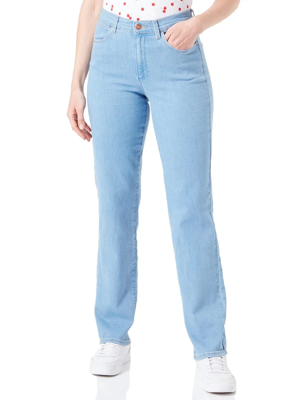 Wrangler Women's Straight Jeans, Blue, W26 / L32