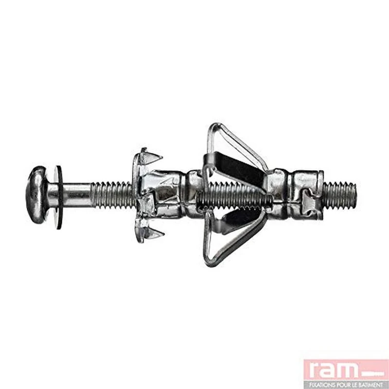 Ramfix Expansion Dowel with Screws 6 mm x 80 mm, Silver, Box of 50