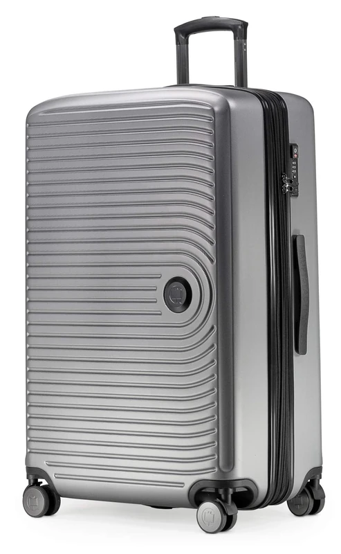 Hauptstadtkoffer Mitte - Large Hard-Shell Suitcase, TSA, 4 Wheels, Check-in Luggage with 8 cm Volume Expansion, 77cm, 130 liters, Matt Silver