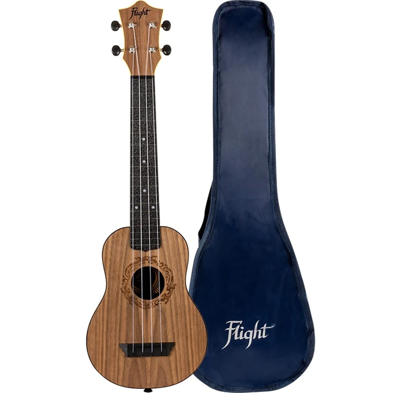 TUSL50 Long Neck ABS Travel Ukulele - Walnut