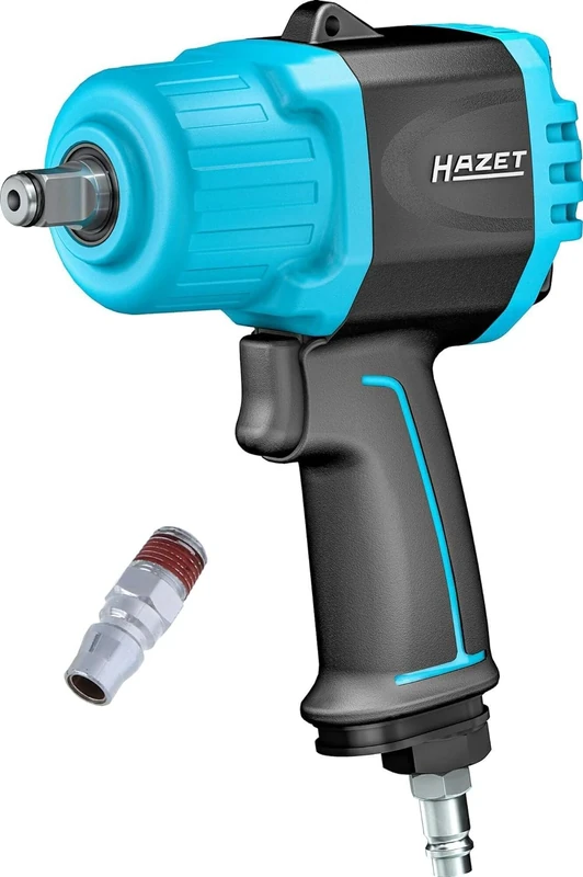 HAZET Impact Wrench 9012TT I Max. loosening torque1622ft-lbs/t 2200 Nm, Square Drive 12.5 mm (1/2 inch) I High-Performance Double-Hammer Impact Wrench - with Twin-Turbo Technology