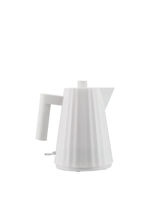 Alessi Plissé MDL06/1 W - Electric Kettle in Thermoplastic Resin, European Plug 2400W, 100 cl, White