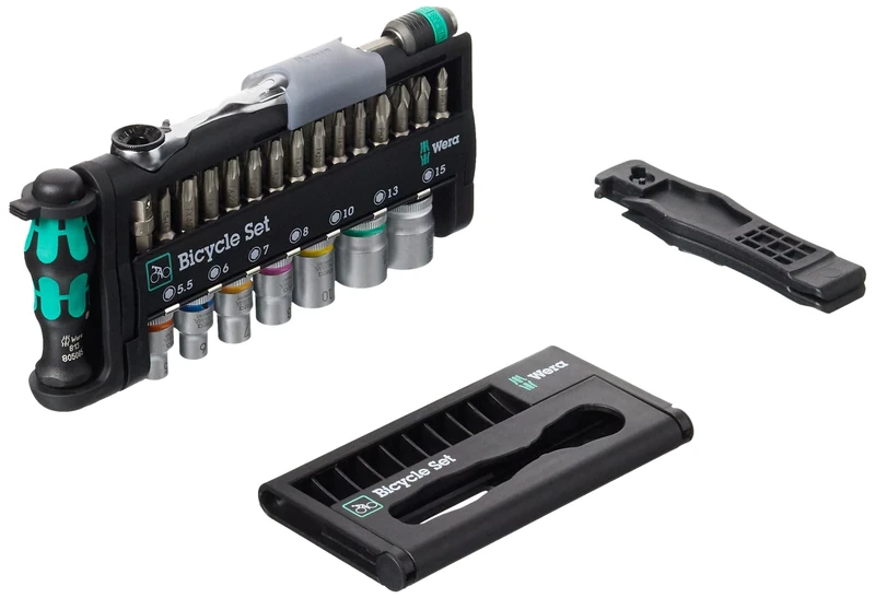 Wera Bicycle Set 3 Metric 1/4in Drive Ratchet & Socket Set, 39 Piece, Black