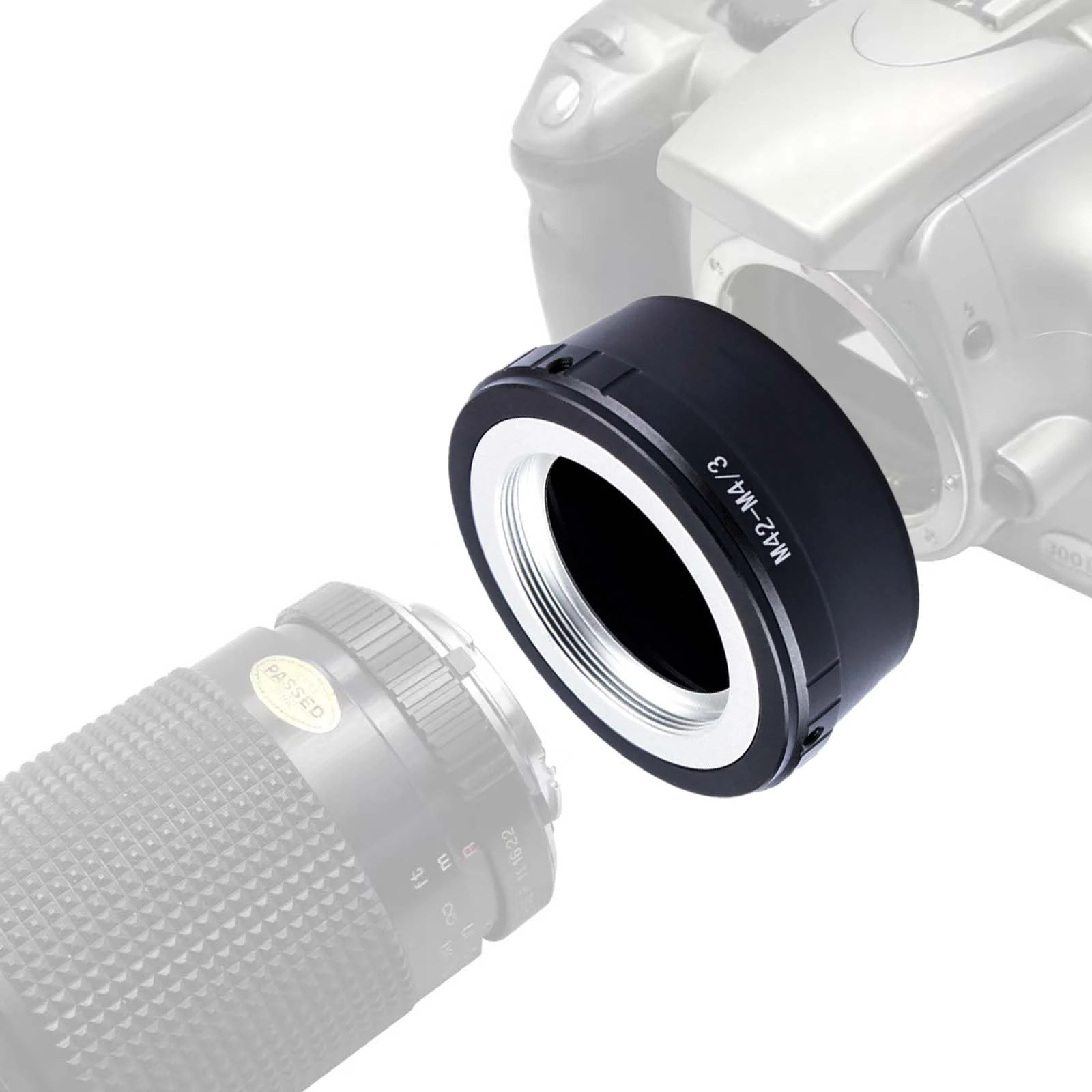 M42 to M4/3 Adapter Compatible with M42 (42x1mm) Screw Mount Lens to Micro Four Thirds 4/3 Camera &,for Olympus OM-D E-M10 II E-M5 II E-M1 E-M5 E-M10 E-PL5 E-PM2 E-P3 E-PL3 E-PM1 E-PL2 E-PL1 E-P2 E-P1
