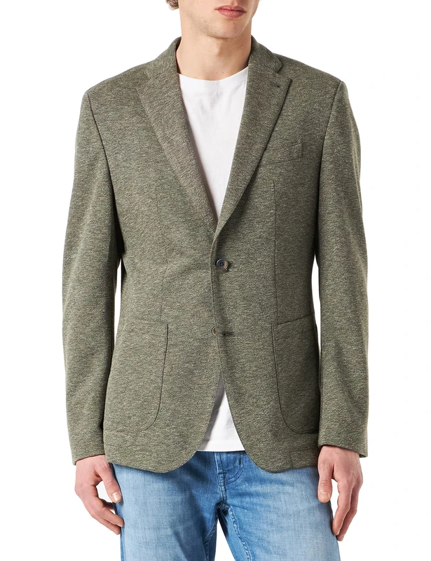 Pierre Cardin Men's Mavis-DA-JE Blazer, Green (Dark Olive 6520), 20.5