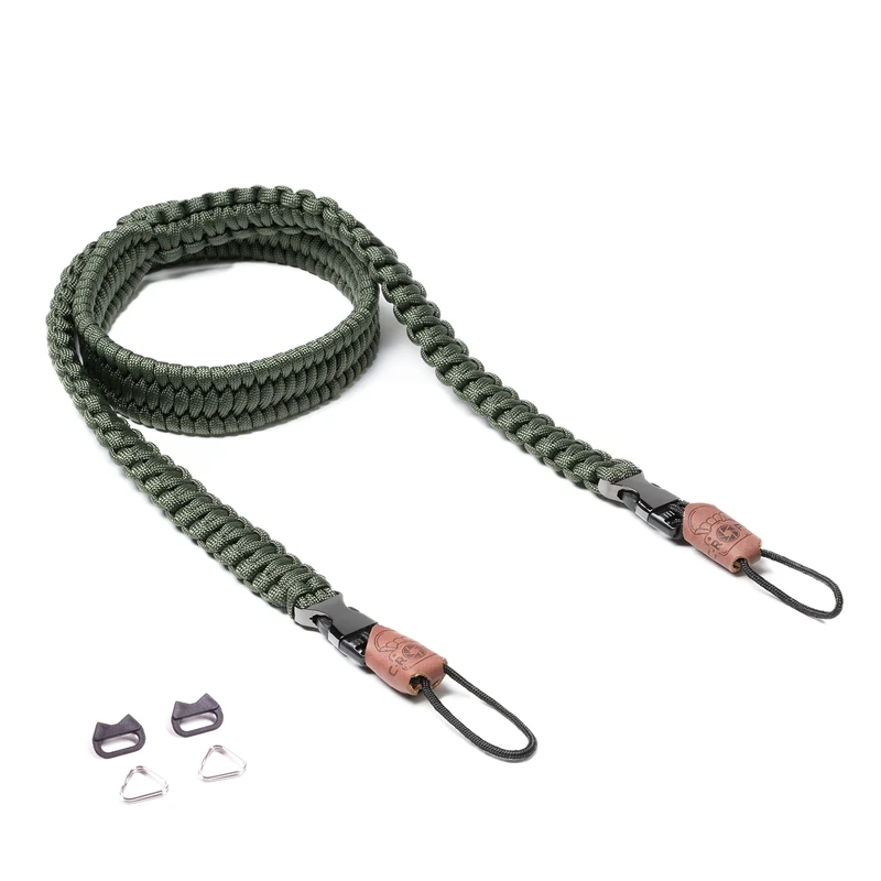 C-Rope The Traveler Camera Strap Hand-Woven Paracord Shoulder Strap with Quick Release 100 cm Olive