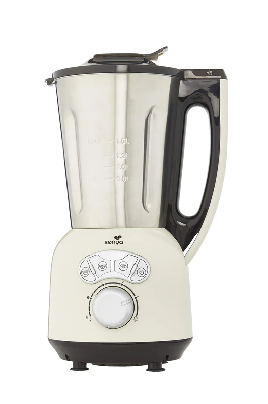 Senya SYCP-HB008C Cook & Ice V3 Heating Stand Blender Stainless Steel Mixer Cream/Fine Purée Soup Steam Cooking Crush Ice Smoothies 1 5 L 1400 W Cream 1400 W Metal 1.5 Litres