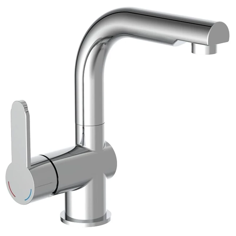 Schütte London 79710 Basin Mixer Tap Single Lever with Shower Head and Waste Chrome