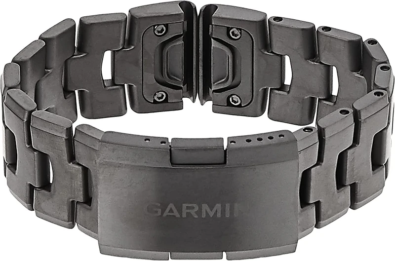 Garmin QuickFit Watch Bands (22mm), suitable for selected fēnix-, epix-, Descent-, D2-, Instinct-, Forerunner- and Approach series smartwatches, Original accessory,Vented Titanium Bracelet,Carbon Grey