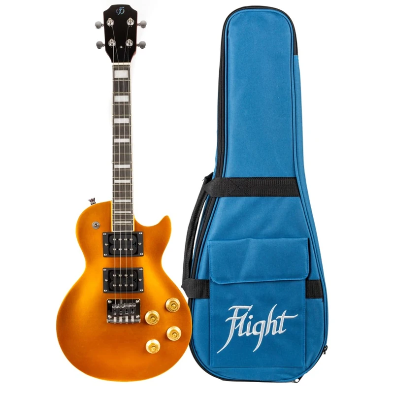 Flight Centurion Vintage Burst Solid Body Electric Ukulele - Gold top