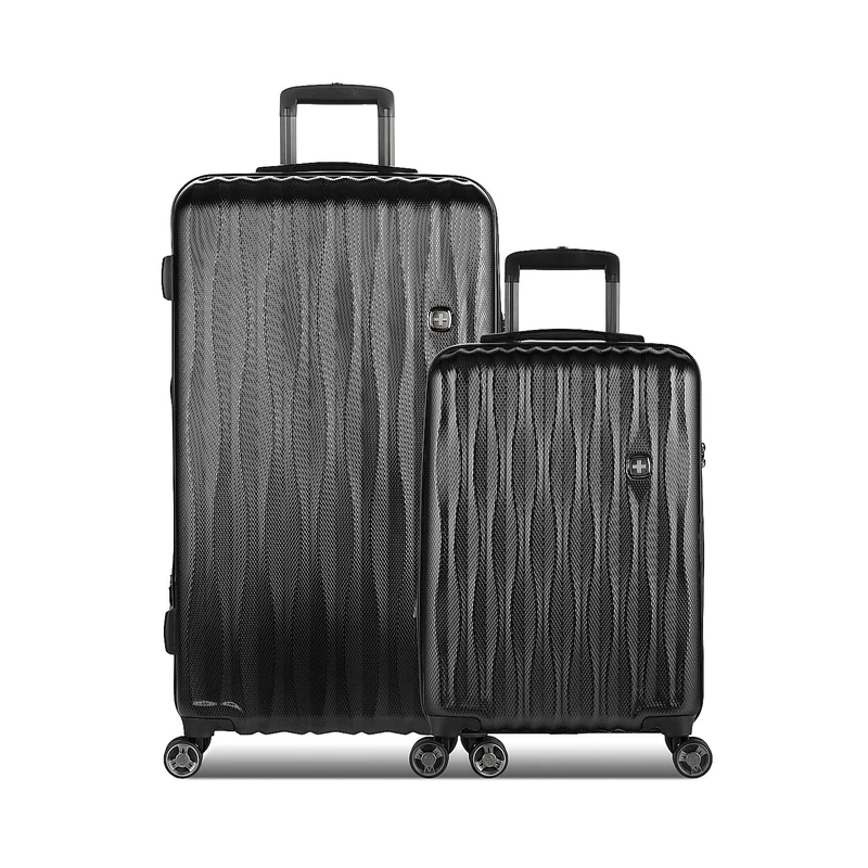 Wenger Energie Large Hardside Case with 4 Wheels, Trolley, Large, 106 (120) l, Safety Lock, Women Men, Travel Holiday, Black, 653598