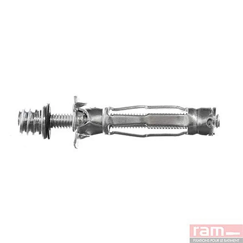 Ramfix Expansion Plug with Screw Paw, 5 mm x 37 mm, Silver, Box of 100