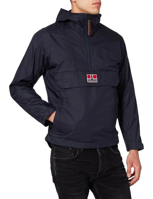 Helly Hansen Men's 1877 Anorak Track Jacket Not Applicable, Blue (Azul Navy 597), Xx-Large (Manufacturer Size: Xx-Large)