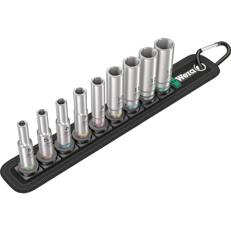 Wera Belt A Deep 1 Socket Set of 9 Metric 1/4in Drive