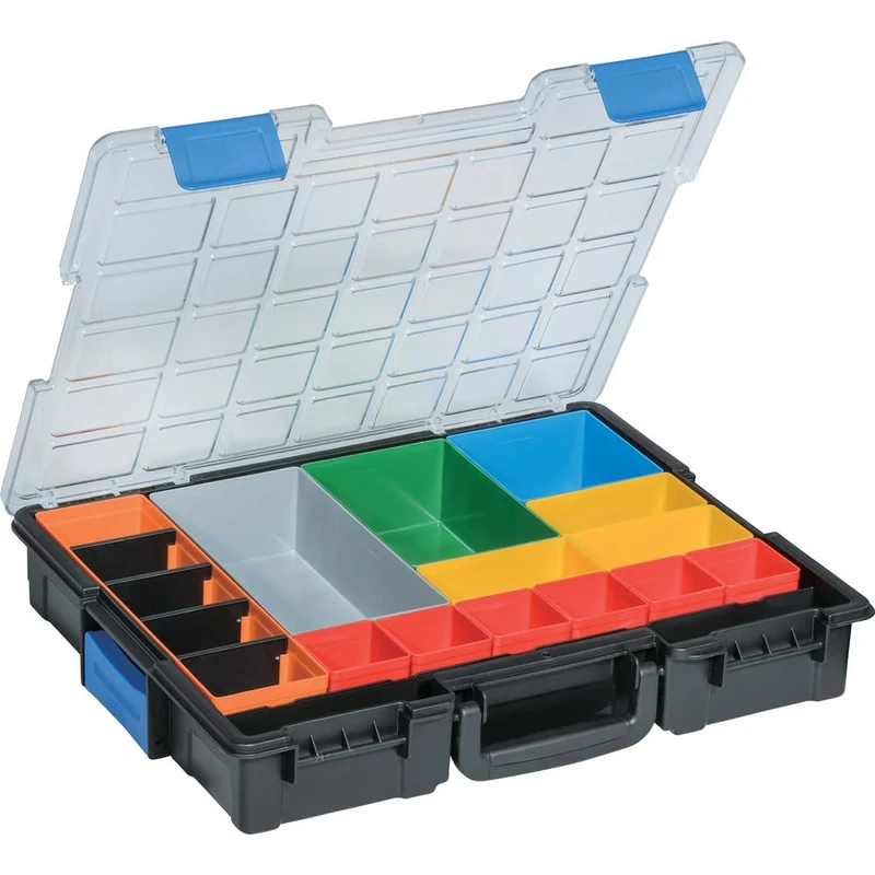 Allit EuroPlus Pro >K<44/18 Professional Small Parts Case with Connecting Clips, 18 Compartments