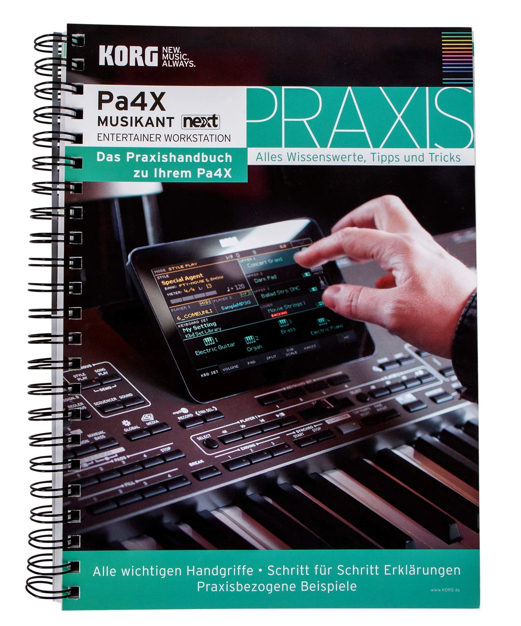 KORG Pa4X Practice Manual Ring Binder with User Tips for Pa4X, Pa700 and Pa1000, Practical Professional Tips with Pictures