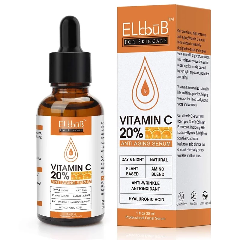 Premium 20% Vitamin C Serum For Face, with Hyaluronic Acid, Retinol & Amino Acids - Boost Skin Collagen, Brighten Hydrate & Plump Skin, Anti Aging & Wrinkle Facial Serum
