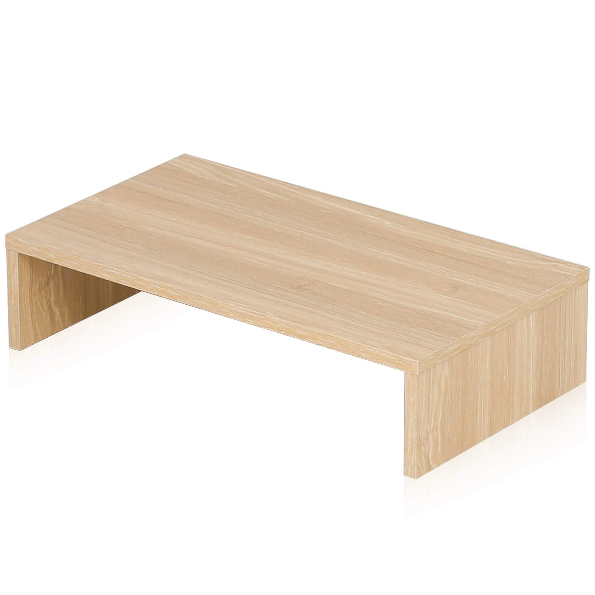 FITUEYES Wood Monitor Stand PC Laptop Computer Screen Riser, Save Space Desk Organizer Stand 42.5x23.5x10cm, Max Load 20 kg, Oak