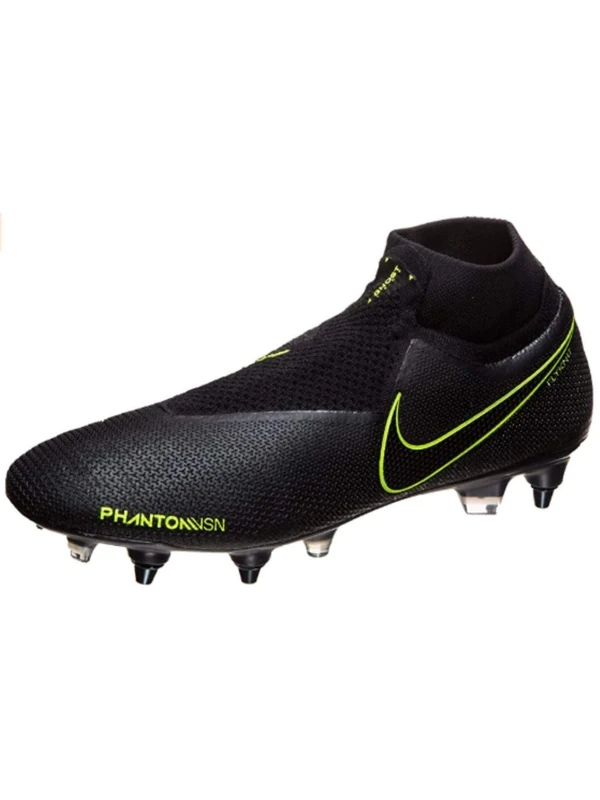 Nike Phantom Vsn Elite Df Sg-pro Ac, Unisex Adult's Football Football Boots, Multicolour (Black/Black-Volt 7), 6 UK (40 EU)