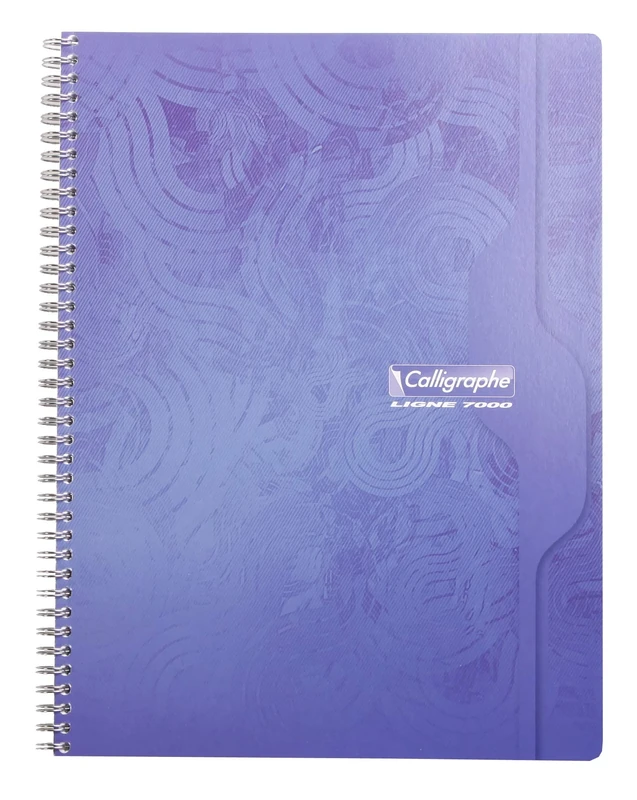 Calligraphe 560C Set of 5 Spiral Notebooks (Clairefontaine) - 24x32cm - 180 Small Squares Pages - 70 g White Paper - Varnished Card Cover - Random Colours