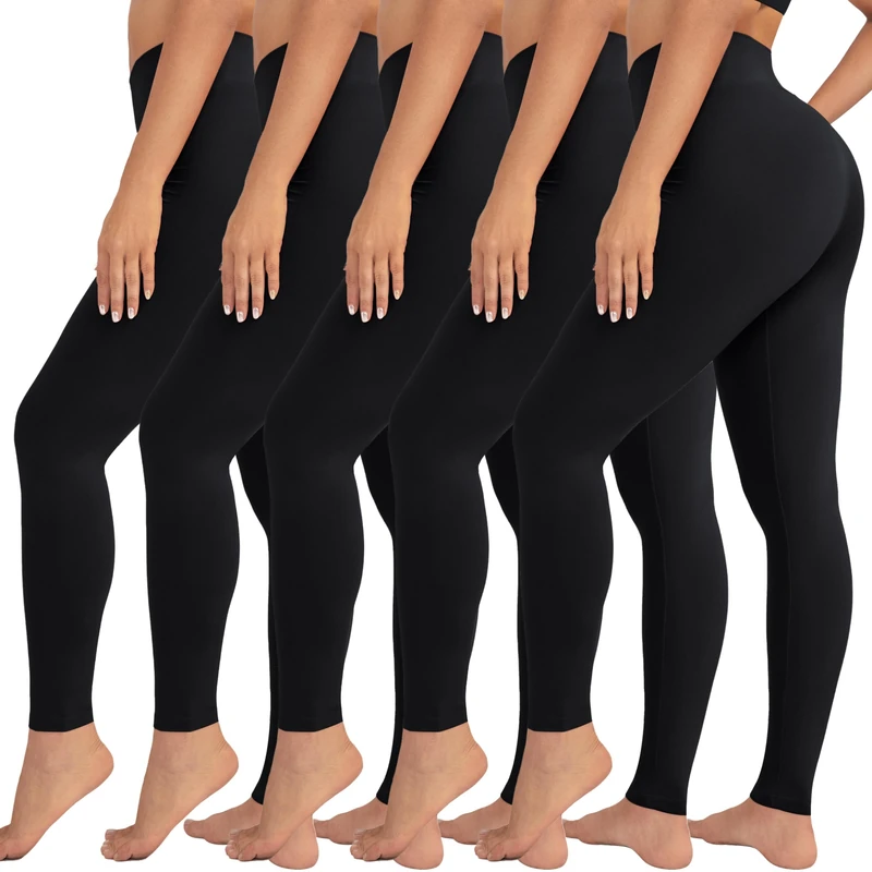 VALANDY High Waisted Leggings for Women Stretch Tummy Control Workout Running Yoga Pants Reg&Plus Size - - Large-X-Large