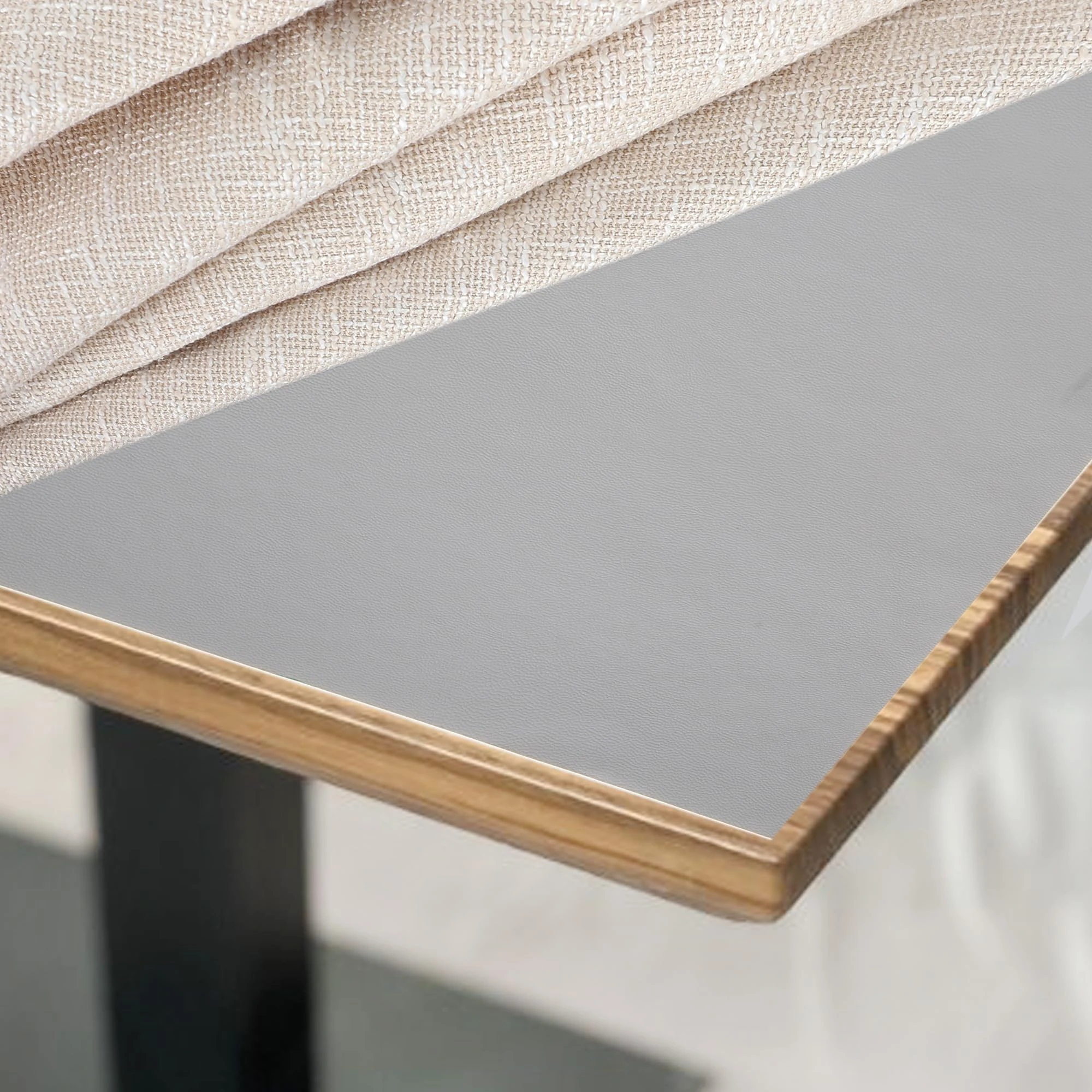 Table Protector Heavy Duty Heat Resistant Kitchen dining room Grey & Black & Brown & Beige (Grey,60x120.cm)