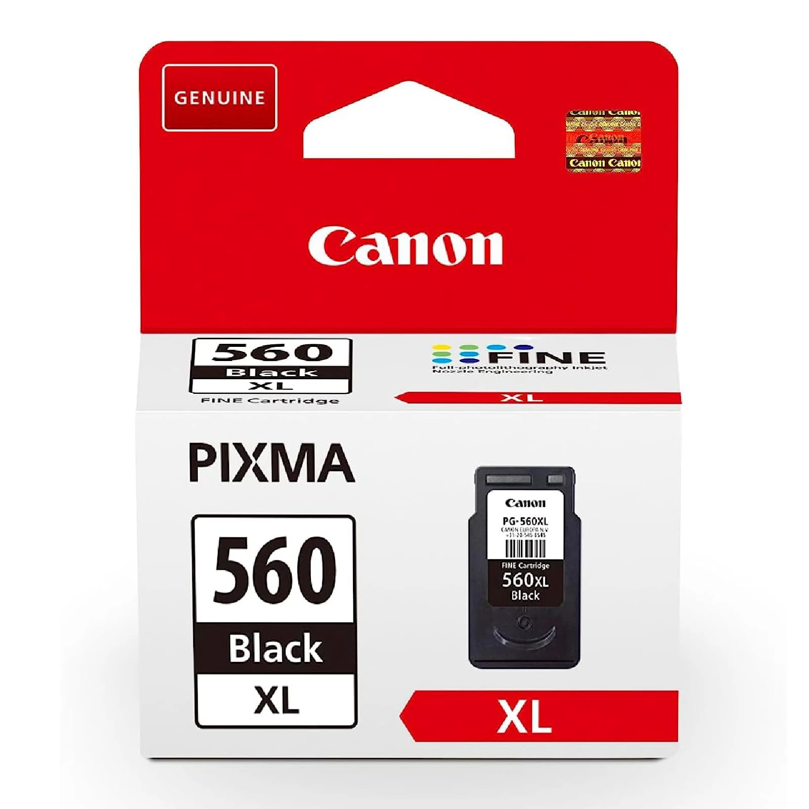 Canon Ink - PG-560XL High Yield Genuine Black Printer Ink Cartridge - Prints Up to 400 A4 Pages (1 x Cartridge)