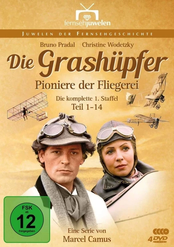Die Grashüpfer - Pioniere der Fliegerei - Staffel 1 (Folgen 1-14) (4 DVDs)