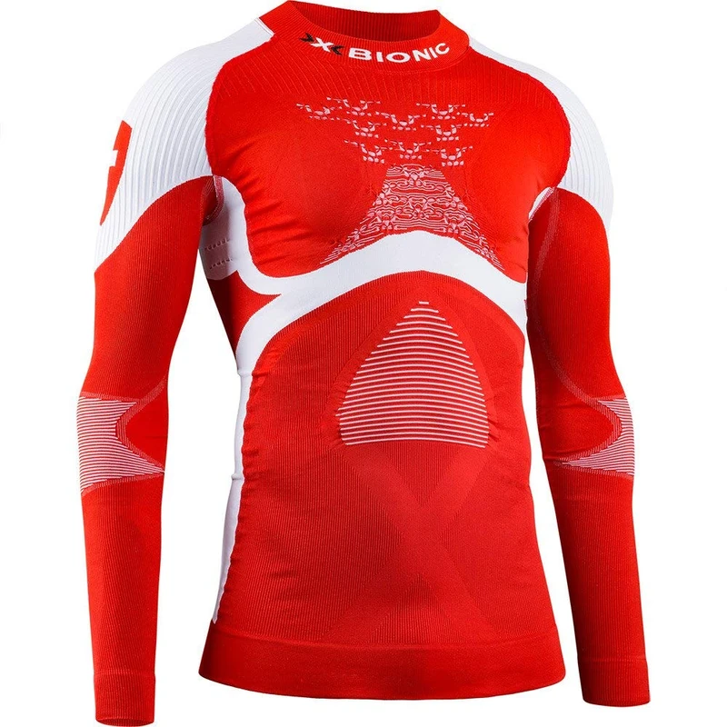 X-BIONIC Unisex Energy Accumulator 4.0 Patriot Shirt Turtle Neck Long Sleeves Switzerland Shirts, Unisex_Adult, Shirts, EA-WT43W19M-T021-L, Switzerland, L