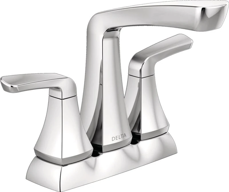 Delta Faucet Vesna 2-Handle Centerset Bathroom Faucet with Drain Assembly and Worry-Free Drain Catch, Chrome 25789LF