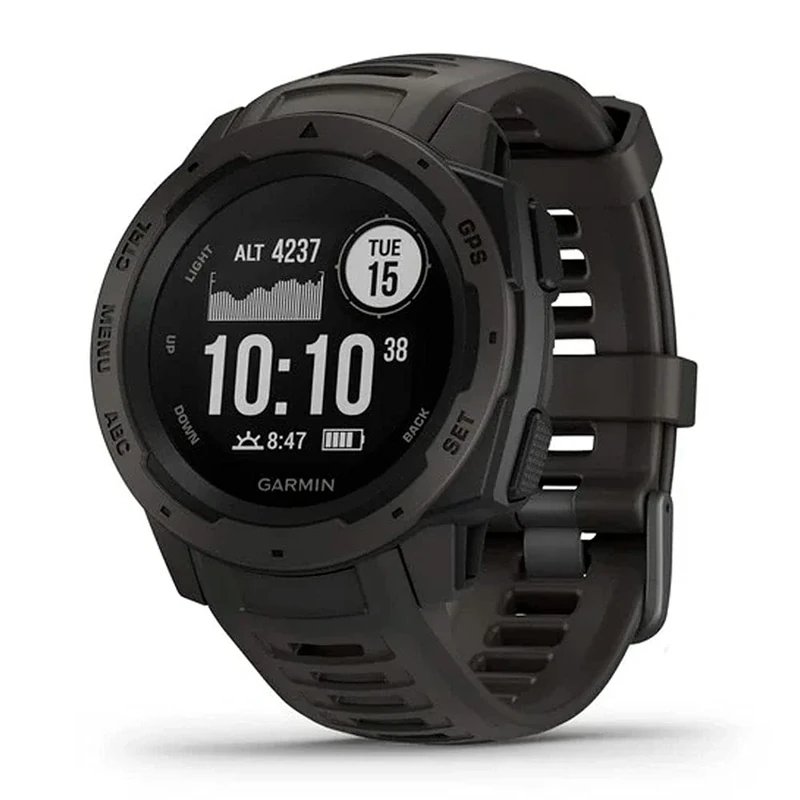 Garmin [ Renewed ] Instinct (45mm), Rugged GPS Smartwatch, Built-in Sports Apps, Ultratough Design Features, Graphite (Renewed)