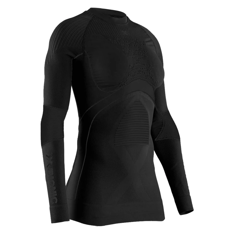 X-Bionic Women's Energy Accumulator 4.0 Shirt Round Neck Long Sleeves, Womens, Shirts, EA-WT06W19W-B026-M, Black, M