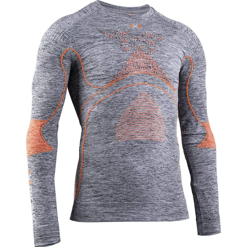X-Bionic Men's Energy Accumulator 4.0 Long sleeve, G372 Grey Melange Orange, S