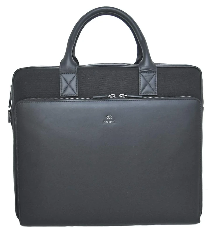 Noomi Mayfair Bag, Professional Bag in Real Leather and Fabric Folder, 44 cm, Black (Black) - 1084PTLN00 - Image 1