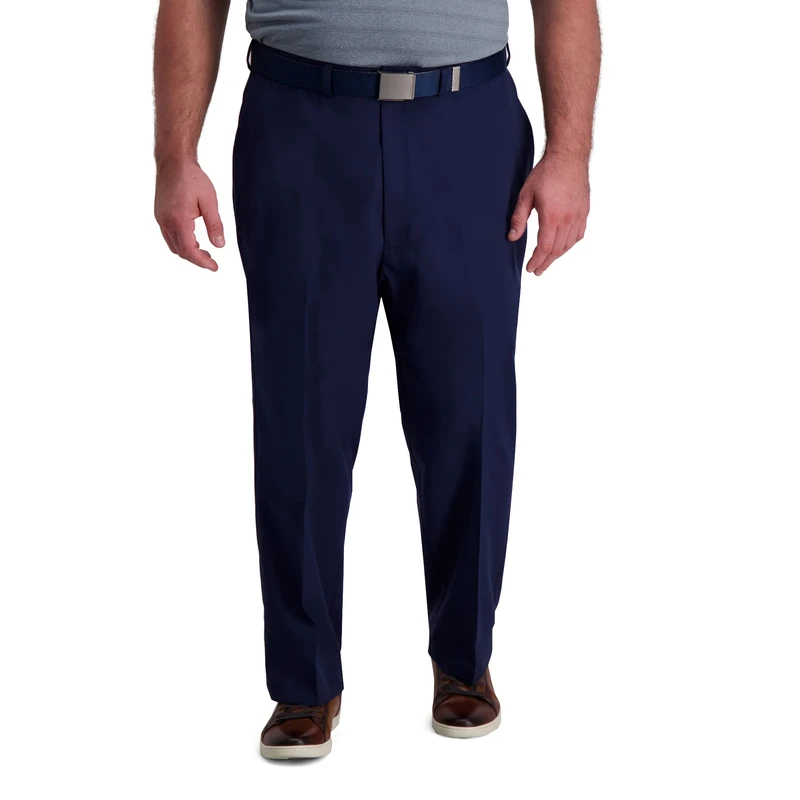Haggar Men's PLN SLD HTR Pant Casual, Midnight, 54W x 30L