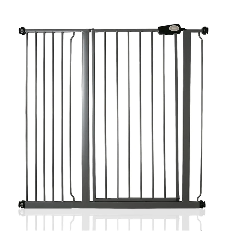 Bettacare 107.5 cm - 115 cm, Slate Grey, Extra Tall 104 cm Height, Pressure Adjustment Stair Gate, Baby Gate