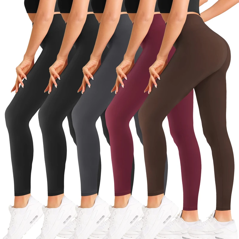 Natural Feelings High Waisted Leggings for Women Ultra Soft Stretch Opaque Slim Yoga Leggings One Size & Plus Size - - Small-Medium(One Size 2-12)