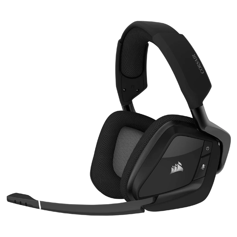 Corsair VOID RGB ELITE Wireless Gaming Headset – 7.1 Surround Sound – Omni-Directional Microphone – Microfiber Mesh Earpads – Up to 40ft Range – iCUE Compatible – PC, Mac, PS5, PS4 – Carbon