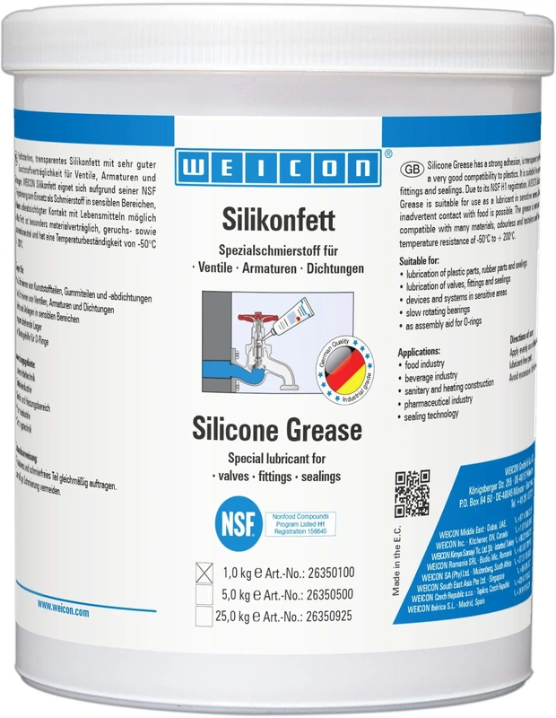 WEICON 26350100 Silicone Grease 1.0 kg