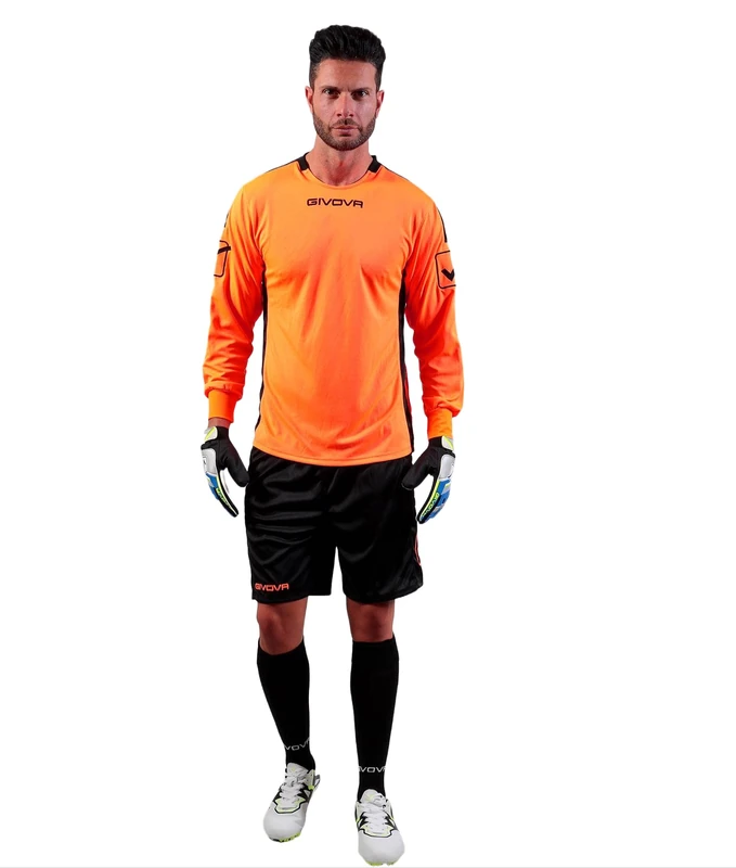 Givova KIT Portiere HYGUANA Arancio Fluo/Nero Tg. L