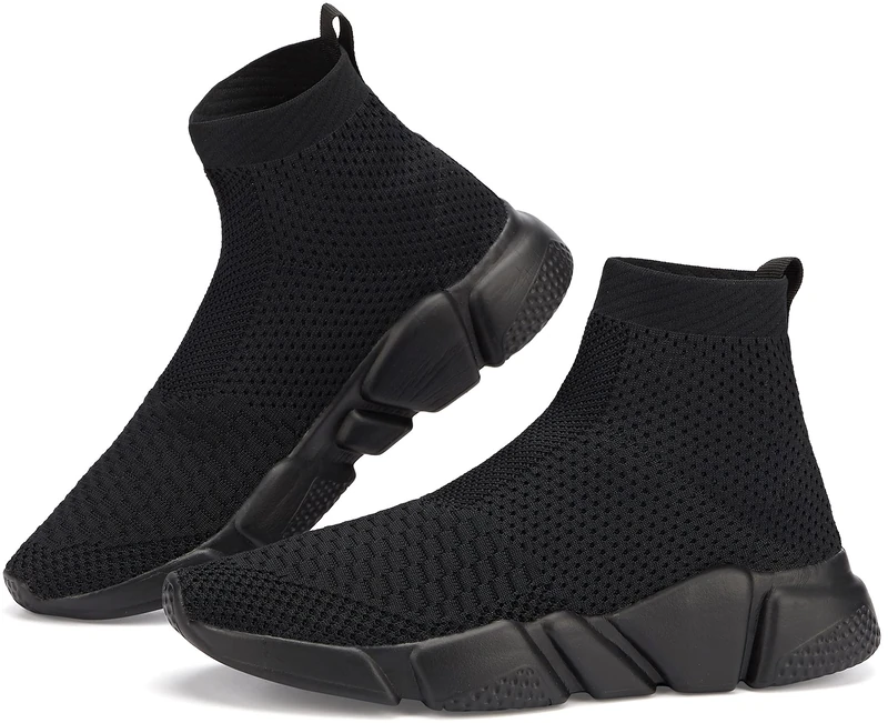 Santiro Men's Running Shoes Breathable Knit Slip On Sneakers Lightweight Athletic Shoes Casual Sports Shoes Size: 11