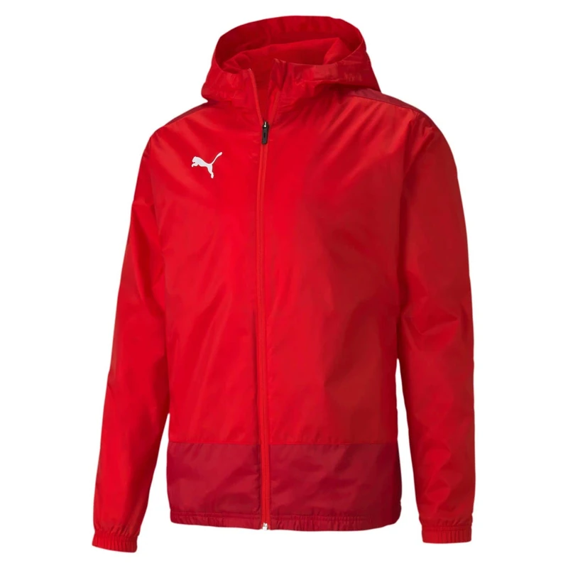 PUMA Men's teamGOAL 23 Training Rain Jacket Red-Chili Pepper, Medium