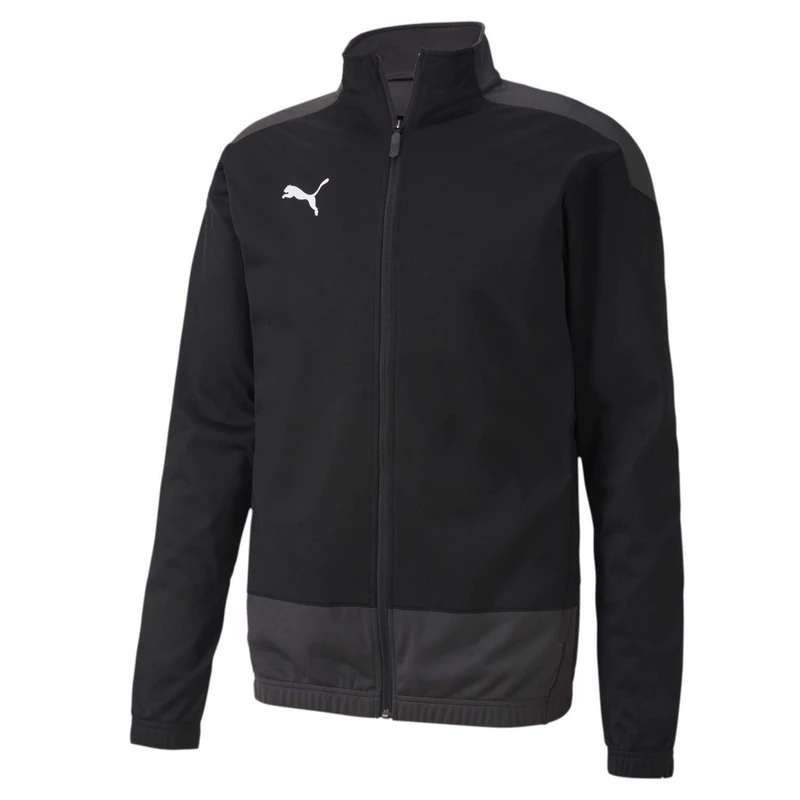 PUMA Men's teamGOAL 23 Training Jacket Track Black-Asphalt, Large