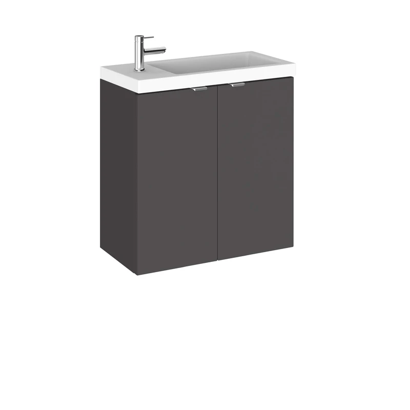 Hudson Reed CBI938 Fusion Wall Hung Vanity, Gloss Grey, 500mm