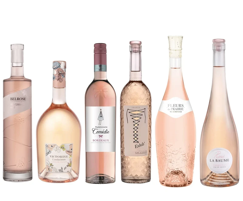 La Grande Vinothèque - Tasting Assortment - Rose wines - Set of 6 bottles of rose wine from France (6 x 0.75 L)