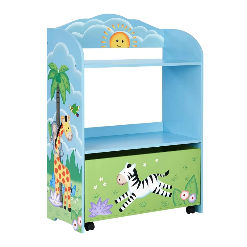 Fantasy Fields Sunny Safari Toy Organizer with Rolling Storage Box TD-13219A