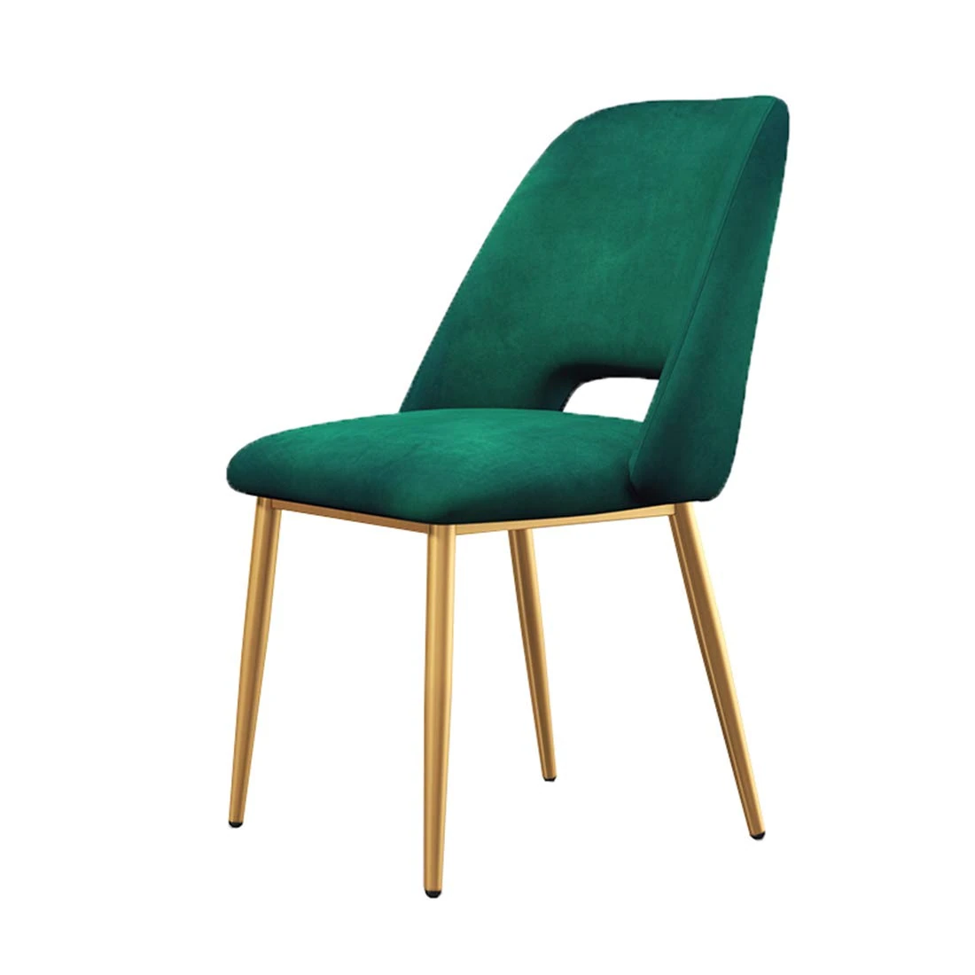 Nordic Dining Chair Metal Legs,Ergonomically Designed Coffee Side Chair,Flannelette Upholstered Lounge Sofa Chair,for Leisure/Office/Reception/Living Room/Desk/Patio/Terrace/Office/Kitchen