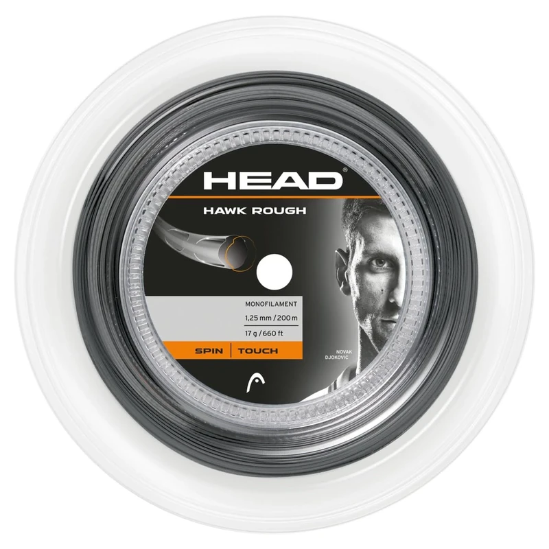 HEAD Unisex - Adult Hawk Rough Roll 200 Tennis String, Unisex - Adults, 281146-16 AN, anthracite, 16