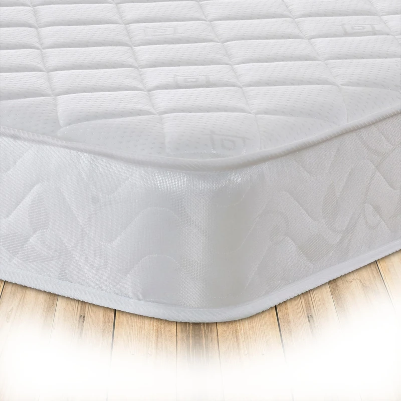 Starlight Beds Cooltouch Diamond Single Mattress, Value Hybrid Sprung with Memory Foam Layer, Plush, White, 18cm Deep (90cm x 190cm)