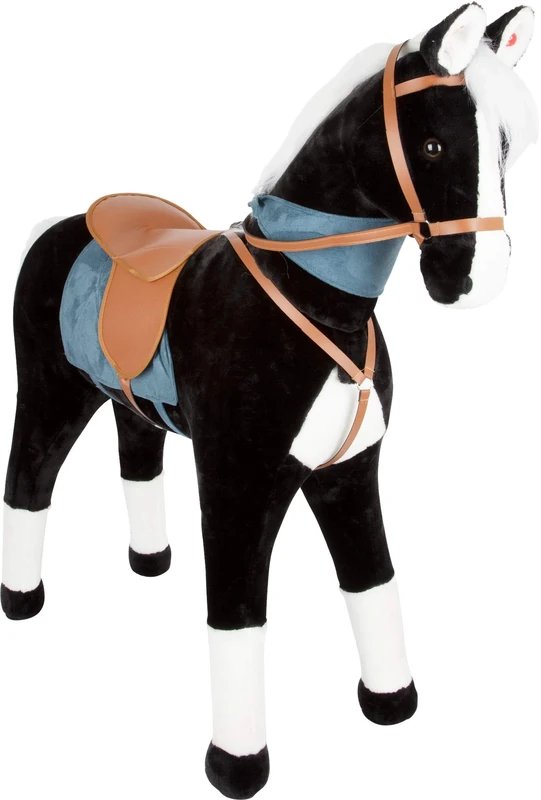 Small Foot 11178 XL Rocking Horse with sound, black, with removable saddle and handkerchief, for ages 5+ years